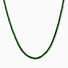 Jay King Sterling Silver Faceted Chrome Diopside Beaded Necklace