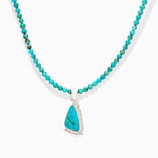 Jay King Sterling Silver Kingman Turquoise Beaded Necklace with Pen...