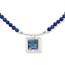 Jay King Sterling Silver Lapis and Micro Opal Reversible 18" Necklace