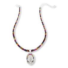 Jay King Sterling Silver Multi-Sapphire Tree of Life Pendant-Necklace