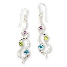 Jay King Sterling Silver Multicolor Multigemstone Drop Earrings