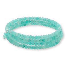 Jay King Sterling Silver Peruvian Amazonite Bead Coil Bracelet