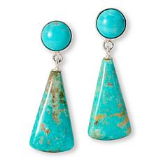 Jay King Sterling Silver Spruce Mountain Turquoise Earrings