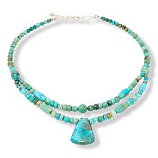 Jay King Turquoise Spruce Moutainn Sterling Silver Necklace