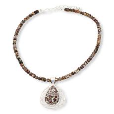 Jay King Turritella Stone Beaded Necklace with Pendant