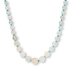 Jay King White Topaz and Royal Blue Turquoise Bead 18" Necklace