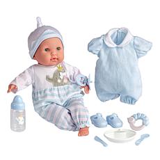 JC Toys Nonis Boutique 15in Realistic Blue Soft Body Baby Doll
