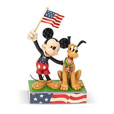 Jim Shore Disney Traditions - Mickey and Pluto Patriot