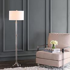 JONATHAN Y Polished Nickel Clear Ralph 60" Metal Glass Floor Lamp