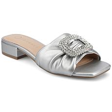 Journee Women's Flavia Slip-On Block Heel Sandals