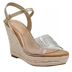 clear espadrille sandals