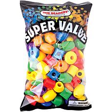 Jumbo Assorted Shaped Plastic Beads 1lb - Opaque Multicolor