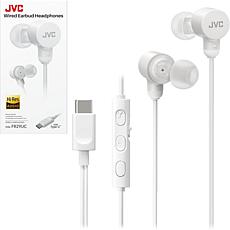 JVC USBC Wired HiRed Earbuds Headphones White
