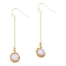 KALIFANO Cultured Freshwater Pearl Dangle Earrings