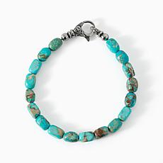 KALIFANO Turquoise-Color Howlite Bead Bracelet 