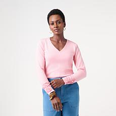 KAP by Kaphill V-Neck Top with Gathering Sleeve