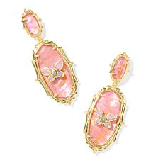 Kendra Scott x Dolly Parton Butterfly Pink Oval Drop Elle Earrings