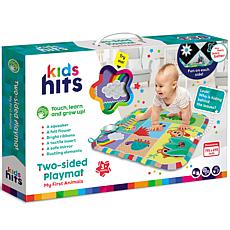 Kids Hits 2 Sided Play Mat My First Animals 2in1 Reversible Floor Pad