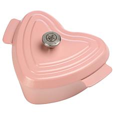 Kitchen HQ 2.8-Quart Ceramic Nonstick Heart-Shaped Cast Iron Casserole