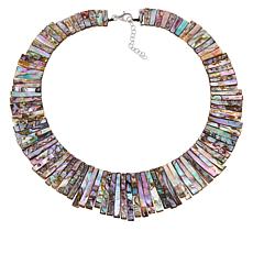 Kwan Collections Abalone Shell 2-Sided Collar Necklace