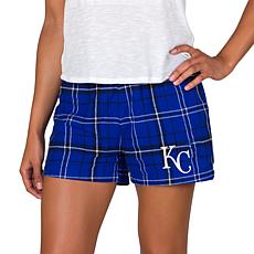 Ladies 100% Cotton Flannel Lounge Shorts with Heat Transfer