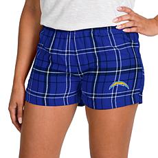 Ladies 100% Cotton Flannel Lounge Shorts with Heat Transfer