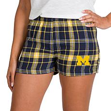 Ladies 100% Cotton Flannel Lounge Shorts with Heat Transfer
