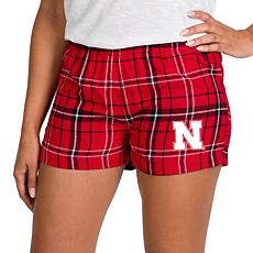 Ladies 100% Cotton Flannel Lounge Shorts with Heat Transfer