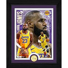 LeBron James Lakers 13"x16" Framed Collectible with Bronze Coin