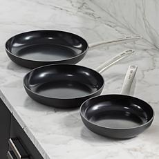 Leo Graphite 3pc Recycled Aluminum Fry Pan Set