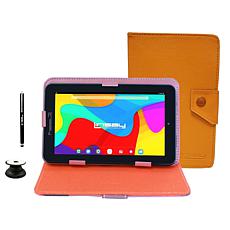 LINSAY 7" 2GB RAM 32GB Storage Android 10 Tablet Bundle - Brown