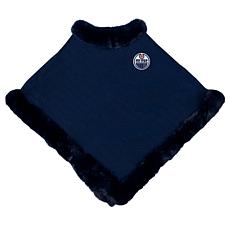 Little Earth NHL Edmonton Oilers Faux Fur Trim Poncho