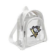 Little Earth NHL Pittsburgh Penguins 3D Logo Clear Mini Backpack