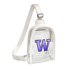 Littlearth NCAA Washington Huskies 3D Logo Clear Mini Sling