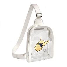 Littlearth NCAA West Virginia Mountaineers 3D Logo Clear Mini Sling