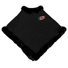 Littlearth NHL Carolina Hurricanes Fur Trim Poncho