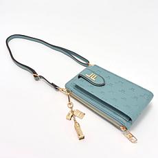London Fog Wanderlust Logo-Embossed Phone Crossbody Bag