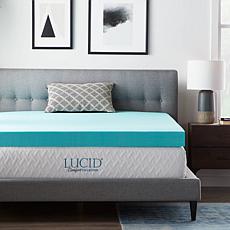 LUCID Comfort Collection 4" Gel Memory Foam Mattress Topper - Queen