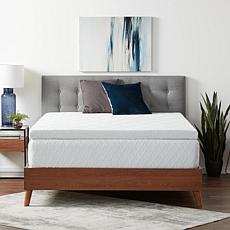 Lucid Comfort Collection 4" Gel Memory Foam Topper with Cover, King