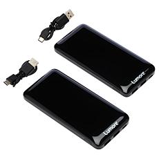 Lumore 9K mAh Power Bank & Charger 2-pack with Cables