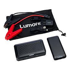 Lumore Pro Jump Starter Kit w/AC Plug & Power Bank w/Cables & Bag