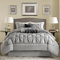 Madison Park Gray Laurel Comforter Set - Queen