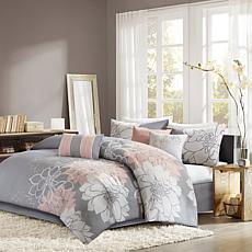 Madison Park Lola Comforter Set Queen Gray/Yellow