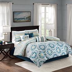 Madison Park Mercia 7-pc Reversible Sateen Comforter Set - Cal King