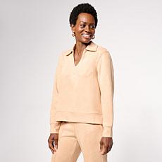 Mark & James by Badgley Mischka Lara Boxy Johnny Collar Crop Top