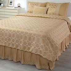 Marla Wynne 5-Piece Almond Jacquard Bedding Set - Queen