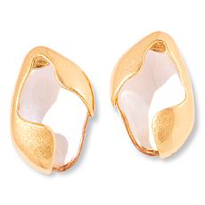 MarlaWynne Clear Acrylic Molten Metal Stud Earrings