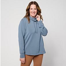 MarlaWynne Drawstring Collar Turtleneck Top