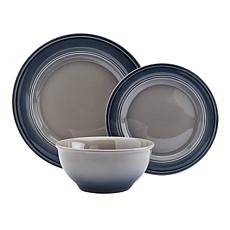 Mason Craft & More Festival Ombre 12pc Gray Dinnerware Set