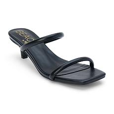 Matisse Two-Band Sandal with Square Toe & Kitten Heel - Jeanne